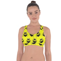 Cats Heads Pattern Design Cross String Back Sports Bra by pakminggu