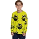 Cats Heads Pattern Design Kids  Long Sleeve Jersey View1