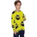 Cats Heads Pattern Design Kids  Long Sleeve Jersey View3