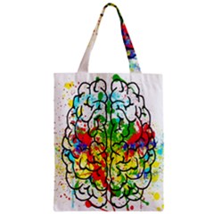 Brain Mind Psychology Idea Hearts Zipper Classic Tote Bag by pakminggu