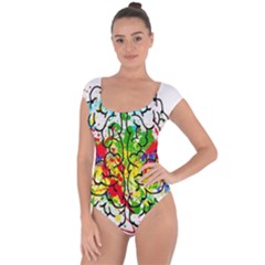 Brain Mind Psychology Idea Hearts Short Sleeve Leotard  by pakminggu