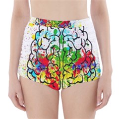 Brain Mind Psychology Idea Hearts High-waisted Bikini Bottoms by pakminggu