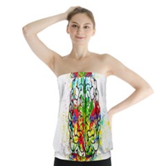 Brain Mind Psychology Idea Hearts Strapless Top by pakminggu