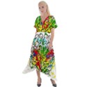 Brain Mind Psychology Idea Hearts Cross Front Sharkbite Hem Maxi Dress View1