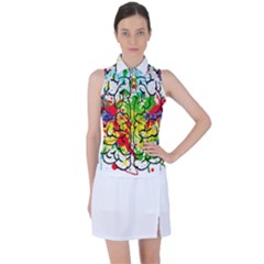 Brain Mind Psychology Idea Hearts Women s Sleeveless Polo Tee by pakminggu