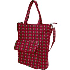 Snowflake Christmas Tree Pattern Shoulder Tote Bag by pakminggu