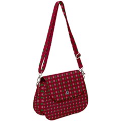 Snowflake Christmas Tree Pattern Saddle Handbag by pakminggu