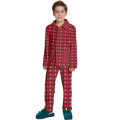 Snowflake Christmas Tree Pattern Kids  Long Sleeve Velvet Pajamas Set