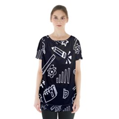 Knowledge Drawing Education Science Skirt Hem Sports Top by pakminggu