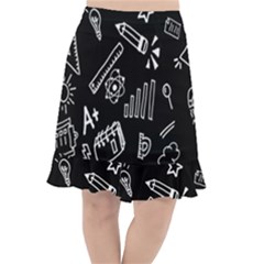 Knowledge Drawing Education Science Fishtail Chiffon Skirt by pakminggu