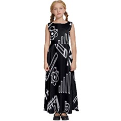 Knowledge Drawing Education Science Kids  Satin Sleeveless Maxi Dress by pakminggu