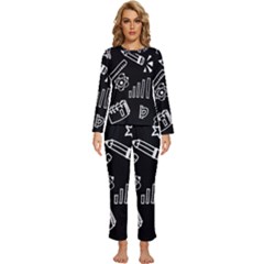 Knowledge Drawing Education Science Womens  Long Sleeve Lightweight Pajamas Set by pakminggu