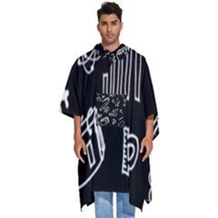 Knowledge Drawing Education Science Men s Hooded Rain Ponchos