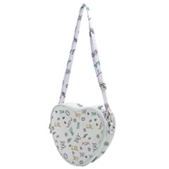 Doodle Pattern Heart Shoulder Bag