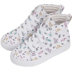 Doodle Pattern Kids  Hi-top Skate Sneakers