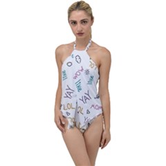 Doodle Pattern Go With The Flow One Piece Swimsuit by pakminggu