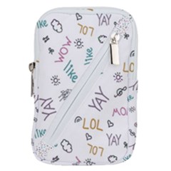 Doodle Pattern Belt Pouch Bag (small)