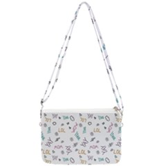 Doodle Pattern Double Gusset Crossbody Bag