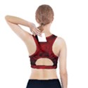 Rose Red Rose Red Flower Petals Waves Glow Sports Bra With Pocket View2