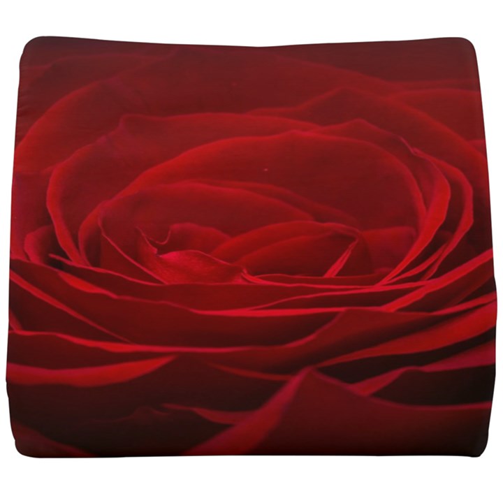 Rose Red Rose Red Flower Petals Waves Glow Seat Cushion