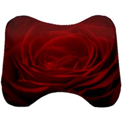 Rose Red Rose Red Flower Petals Waves Glow Head Support Cushion by pakminggu