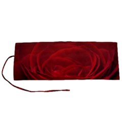 Rose Red Rose Red Flower Petals Waves Glow Roll Up Canvas Pencil Holder (s) by pakminggu