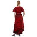 Rose Red Rose Red Flower Petals Waves Glow Front Wrap High Low Dress View2