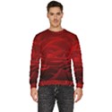 Rose Red Rose Red Flower Petals Waves Glow Men s Fleece Sweatshirt View1