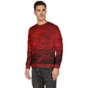 Rose Red Rose Red Flower Petals Waves Glow Men s Fleece Sweatshirt View2