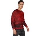 Rose Red Rose Red Flower Petals Waves Glow Men s Fleece Sweatshirt View3