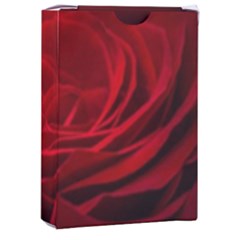 Rose Red Rose Red Flower Petals Waves Glow Playing Cards Single Design (rectangle) With Custom Box by pakminggu