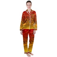 Music Notes Melody Note Sound Women s Long Sleeve Satin Pajamas Set	 by pakminggu