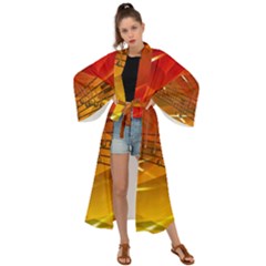 Music Notes Melody Note Sound Maxi Kimono by pakminggu