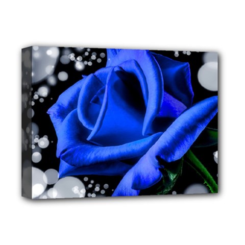 Blue Rose Roses Bloom Blossom Deluxe Canvas 16  X 12  (stretched) 