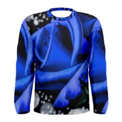 Blue Rose Roses Bloom Blossom Men s Long Sleeve Tee by pakminggu