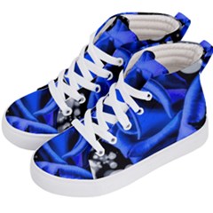 Blue Rose Roses Bloom Blossom Kids  Hi-top Skate Sneakers by pakminggu