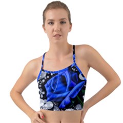 Blue Rose Roses Bloom Blossom Mini Tank Bikini Top by pakminggu