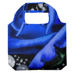 Blue Rose Roses Bloom Blossom Premium Foldable Grocery Recycle Bag by pakminggu