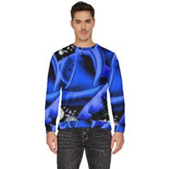 Blue Rose Roses Bloom Blossom Men s Fleece Sweatshirt