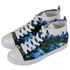 Flowers Roses Rose Nature Bouquet Women s Mid-top Canvas Sneakers by pakminggu