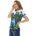 Flowers Roses Rose Nature Bouquet Women s Short Sleeve Double Pocket Shirt View3