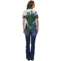 Flowers Roses Rose Nature Bouquet Women s Short Sleeve Double Pocket Shirt View4