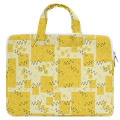 Party Confetti Yellow Squares Macbook Pro 13  Double Pocket Laptop Bag by pakminggu