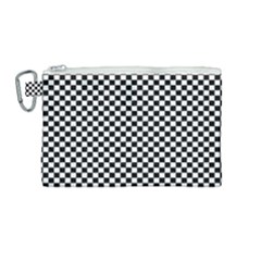 Background Black Board Checker Checkerboard Canvas Cosmetic Bag (medium) by pakminggu