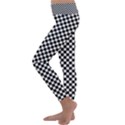 Background Black Board Checker Checkerboard Kids  Lightweight Velour Classic Yoga Leggings View2