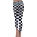 Background Black Board Checker Checkerboard Kids  Lightweight Velour Classic Yoga Leggings View4