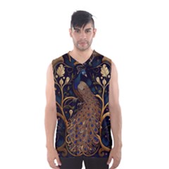 Peacock Plumage Bird  Pattern Graceful Men s Basketball Tank Top by pakminggu