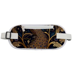 Peacock Plumage Bird  Pattern Graceful Rounded Waist Pouch