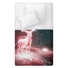 Deer Animal Moon Planet Space Fantasy Duvet Cover (single Size) by pakminggu