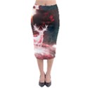 Deer Animal Moon Planet Space Fantasy Midi Pencil Skirt View1